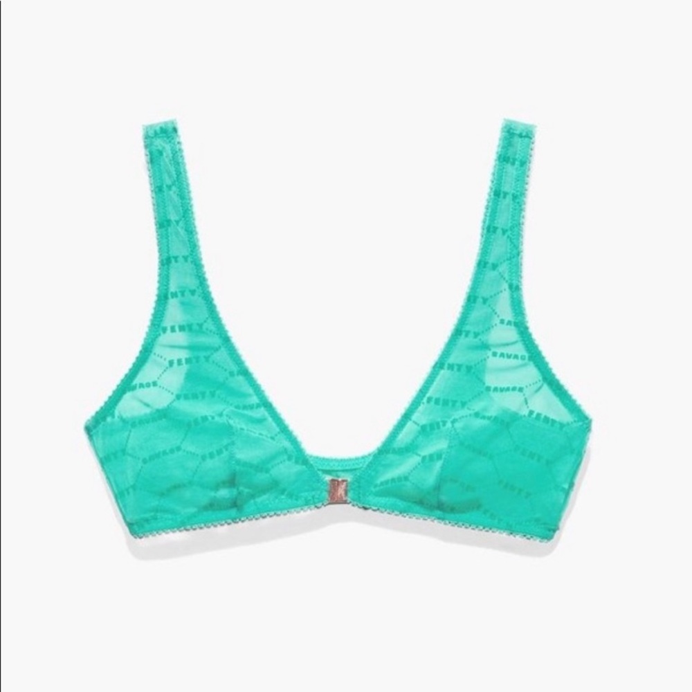 Savage X Fenty Flocked Logo Bralette